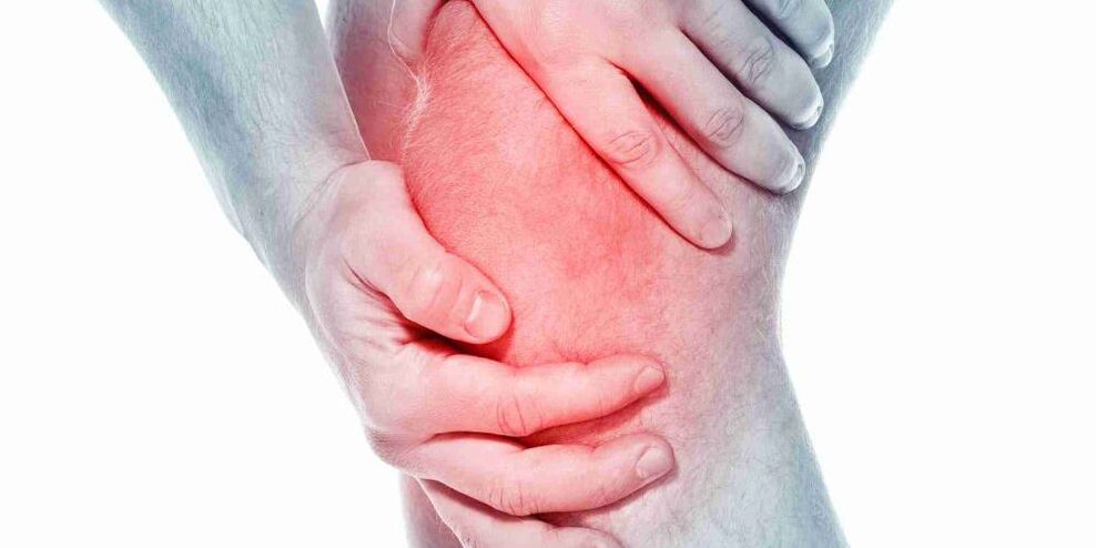 Douleur au genou avec arthrose. 